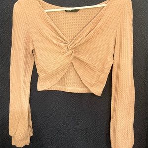 dusty pink cross top